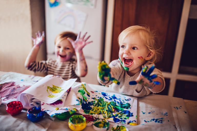 Children painting